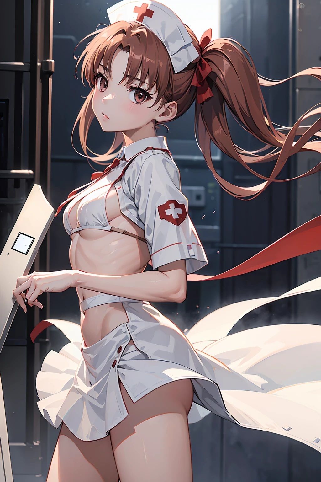 サンプル画像1:白〇黒子    ナース服（120枚）(ひぐまアート) [d_494301]