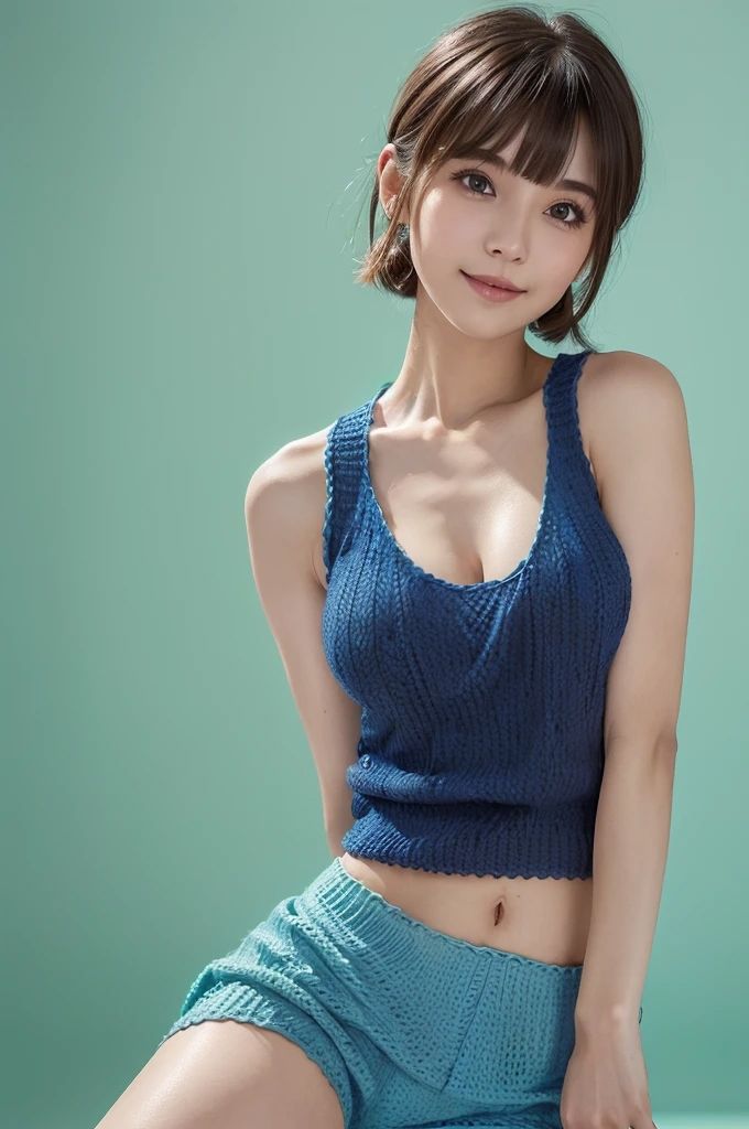 サンプル画像1:AI美女写真集 ほほえみセレクション＃11 ニットのショートヘア美女(Ai-HOHOEMI) [d_494330]