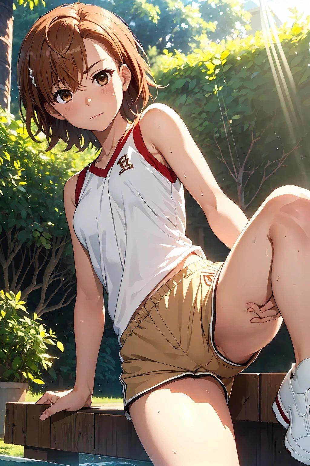 サンプル画像3:御坂〇琴  ベージュ短パンとおっぱい（68枚）(ひぐまアート) [d_494359]