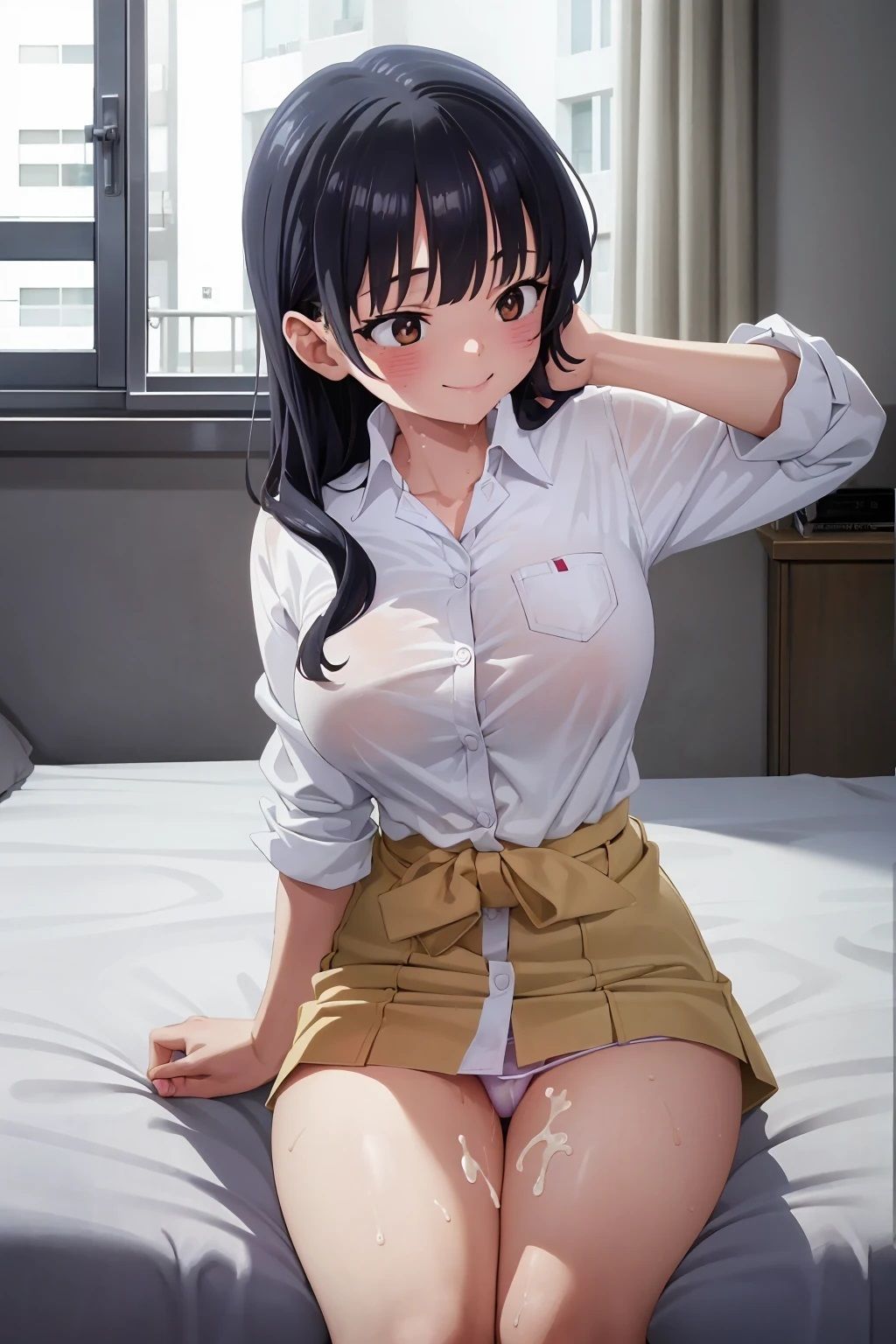 サンプル画像2:山田〇奈  白シャツ（48枚）(きたあかりアート) [d_494441]