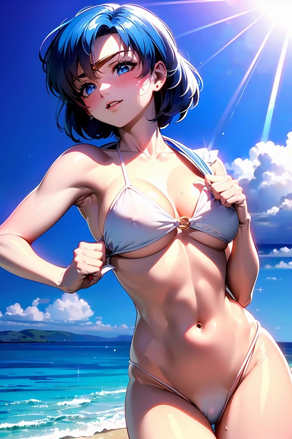 サンプル画像1:セーラーマー〇ュリー  白ビキニ（76枚）(きたあかりアート) [d_494443]