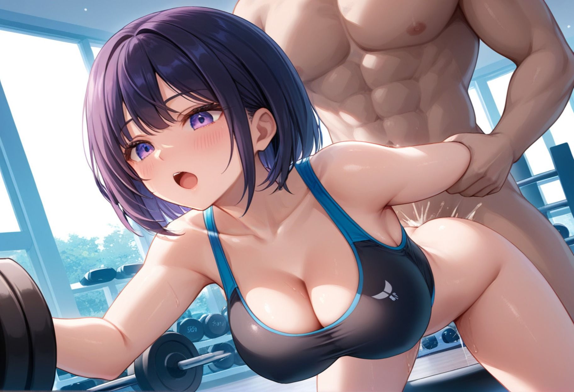 サンプル画像6:ジムトレーナー 無制限のピストン(美人生成所) [d_494755]