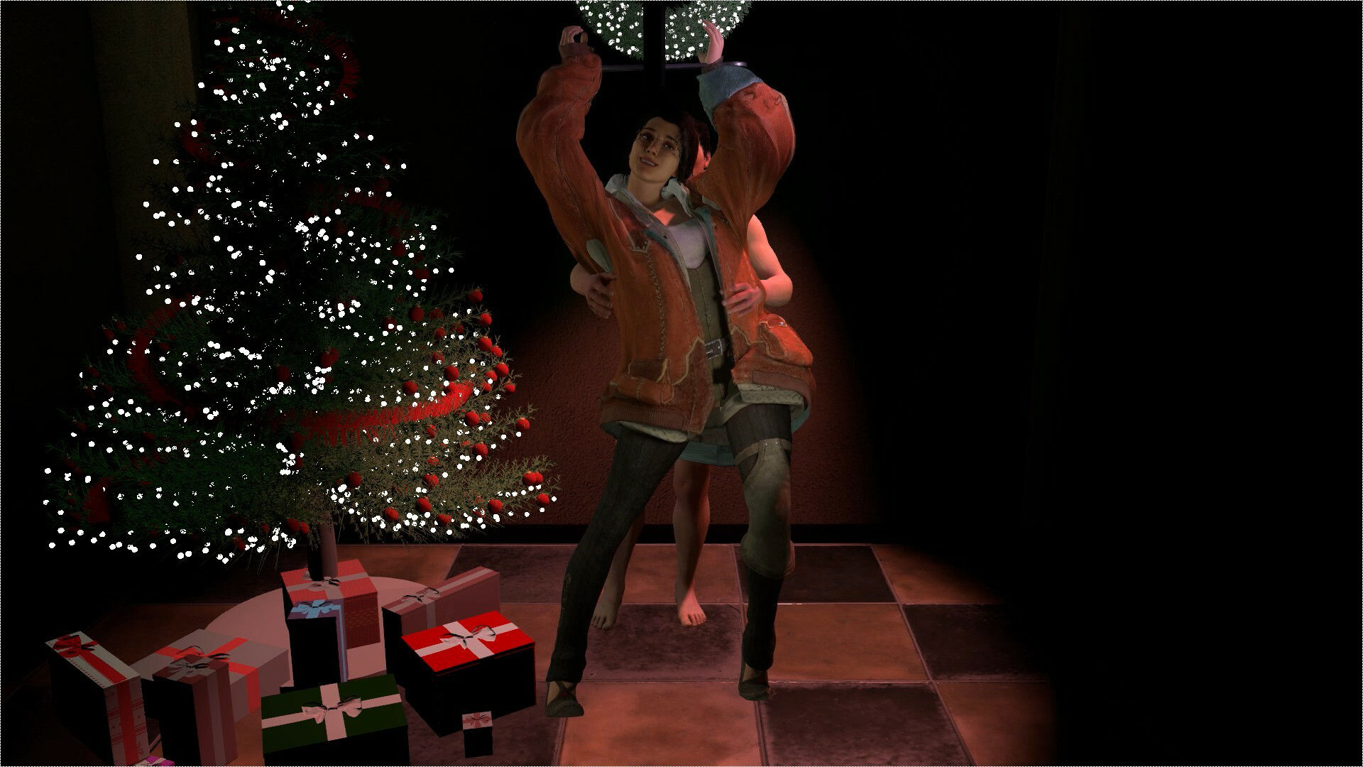 サンプル画像1:【ROMV237】【約04分】モンスターハンターワイルドのアルマのくすぐり「クリスマスバージョンーーー！？」(ローズ志向) [d_494873]