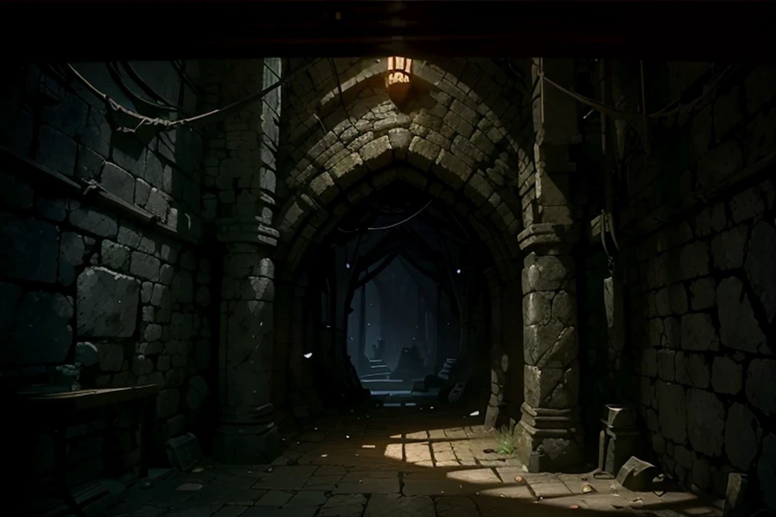 サンプル画像1:地下通路 背景素材(豊川内角) [d_494935]