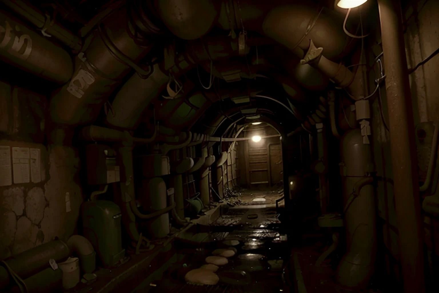 サンプル画像2:地下通路 背景素材(豊川内角) [d_494935]