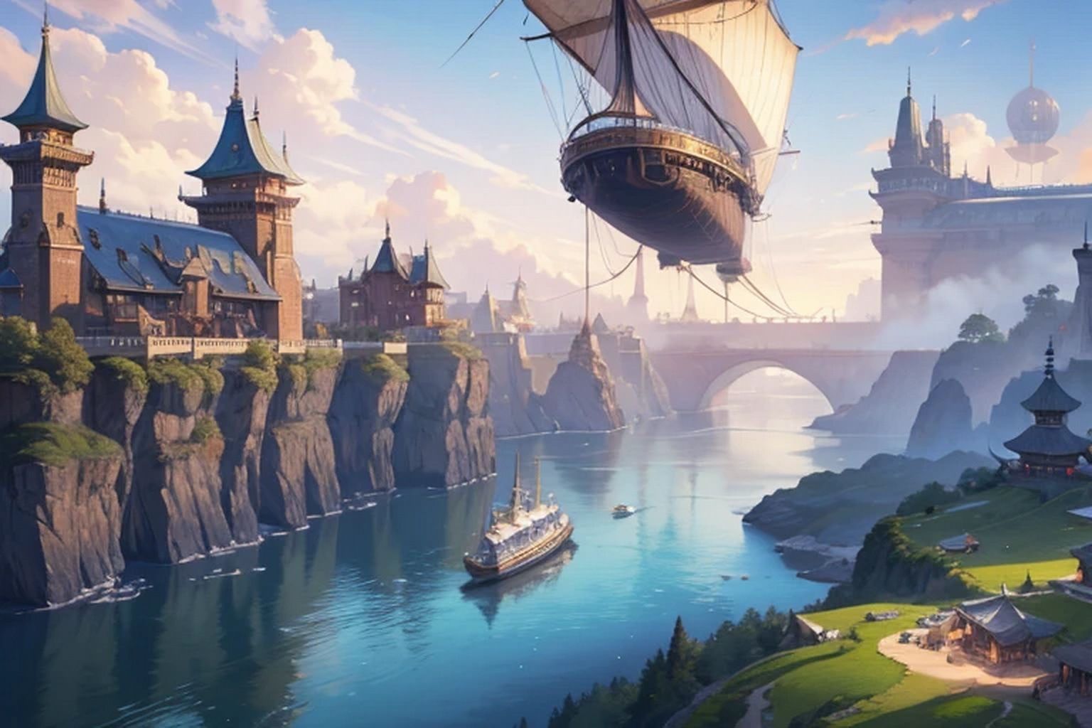 サンプル画像3:飛空艇・飛行船 素材(豊川内角) [d_494963]