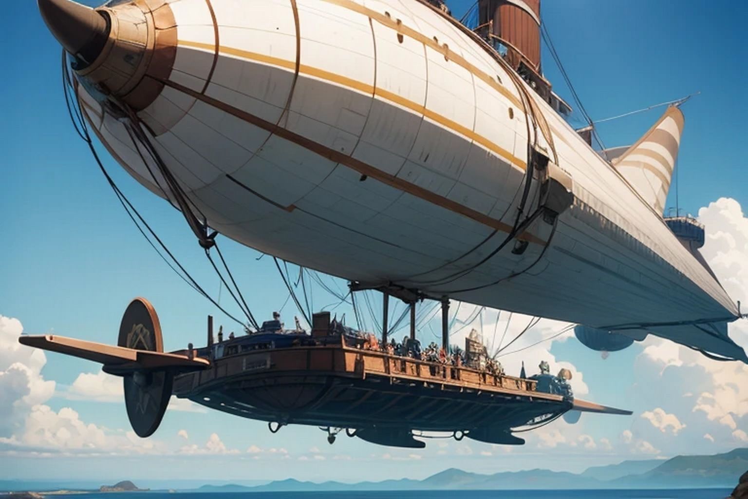 サンプル画像5:飛空艇・飛行船 素材(豊川内角) [d_494963]