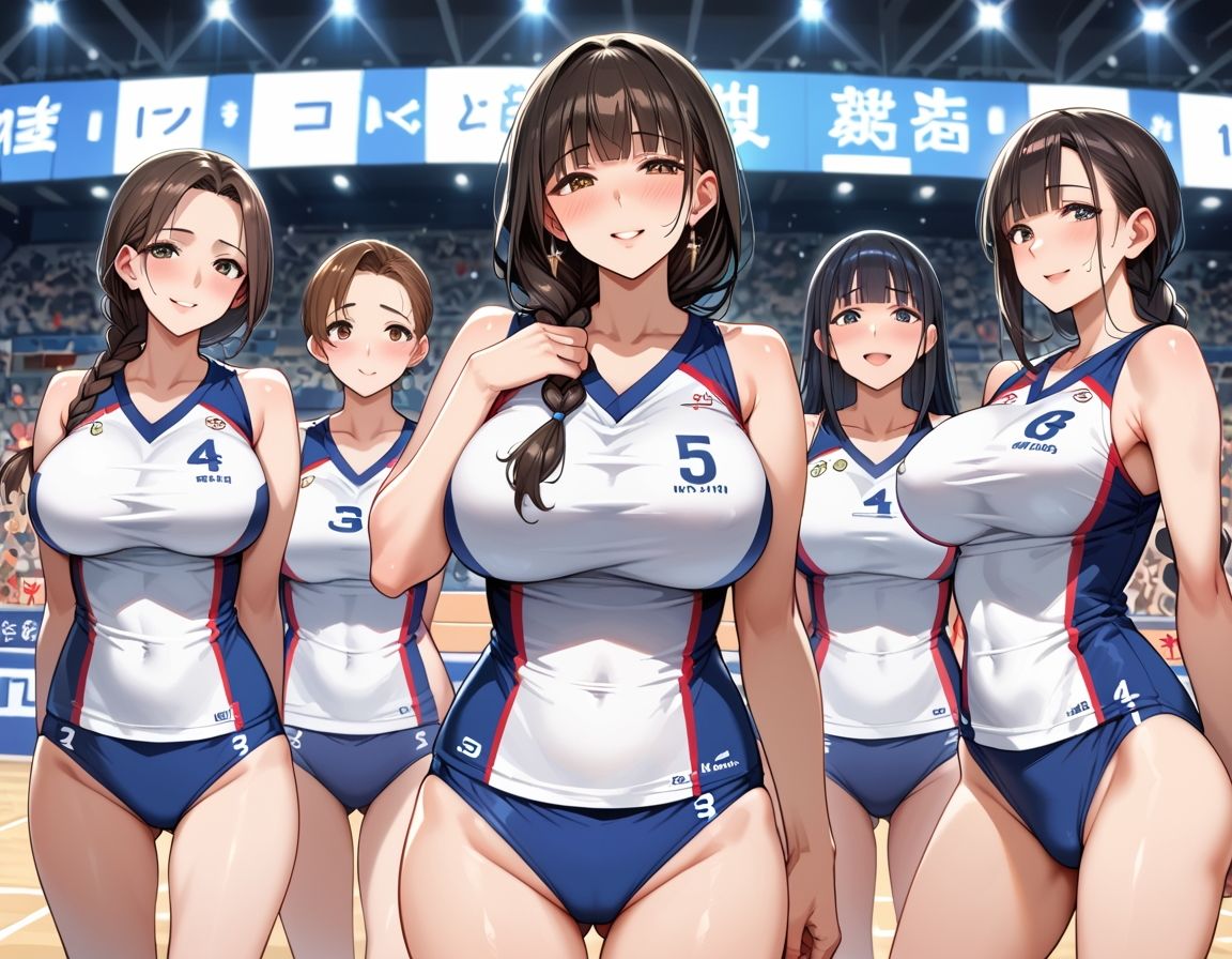 サンプル画像1:爆乳ママさんバレー部強●丸見え孕ませ練習(ひつじ雲) [d_494985]