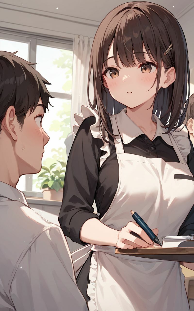 サンプル画像1:巨乳バイト女子校生の誘惑 理性を保てず中出ししてしまった(くりぼー) [d_495153]