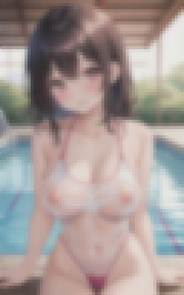 サンプル画像4:新作競泳水着はほぼ裸同然の超々スケスケ激エロタイプだったデカ乳首女子編(mion) [d_495284]