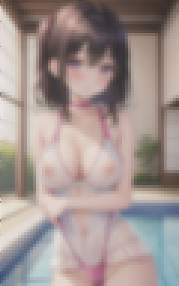 サンプル画像5:新作競泳水着はほぼ裸同然の超々スケスケ激エロタイプだったデカ乳首女子編(mion) [d_495284]