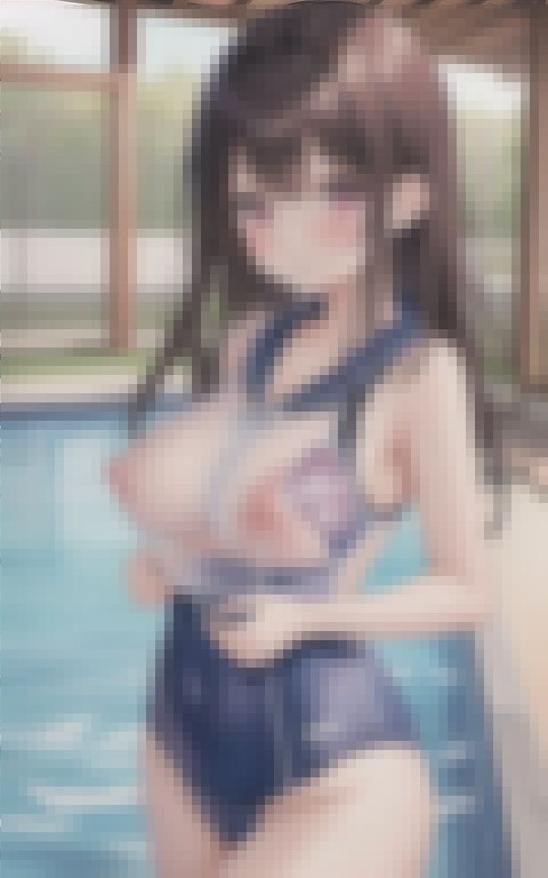 サンプル画像1:超スケスケど変態競泳水着女が集う我が町自慢の観光市民プールデカ乳首＆デカ乳輪女子編(てんぱい) [d_495290]