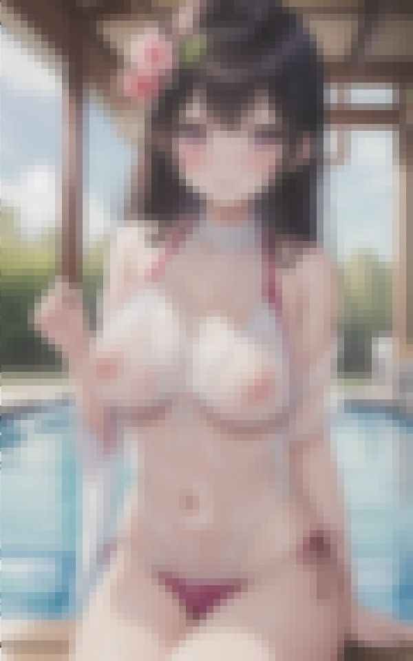 サンプル画像5:超スケスケど変態競泳水着女が集う我が町自慢の観光市民プールデカ乳首＆デカ乳輪女子編(てんぱい) [d_495290]