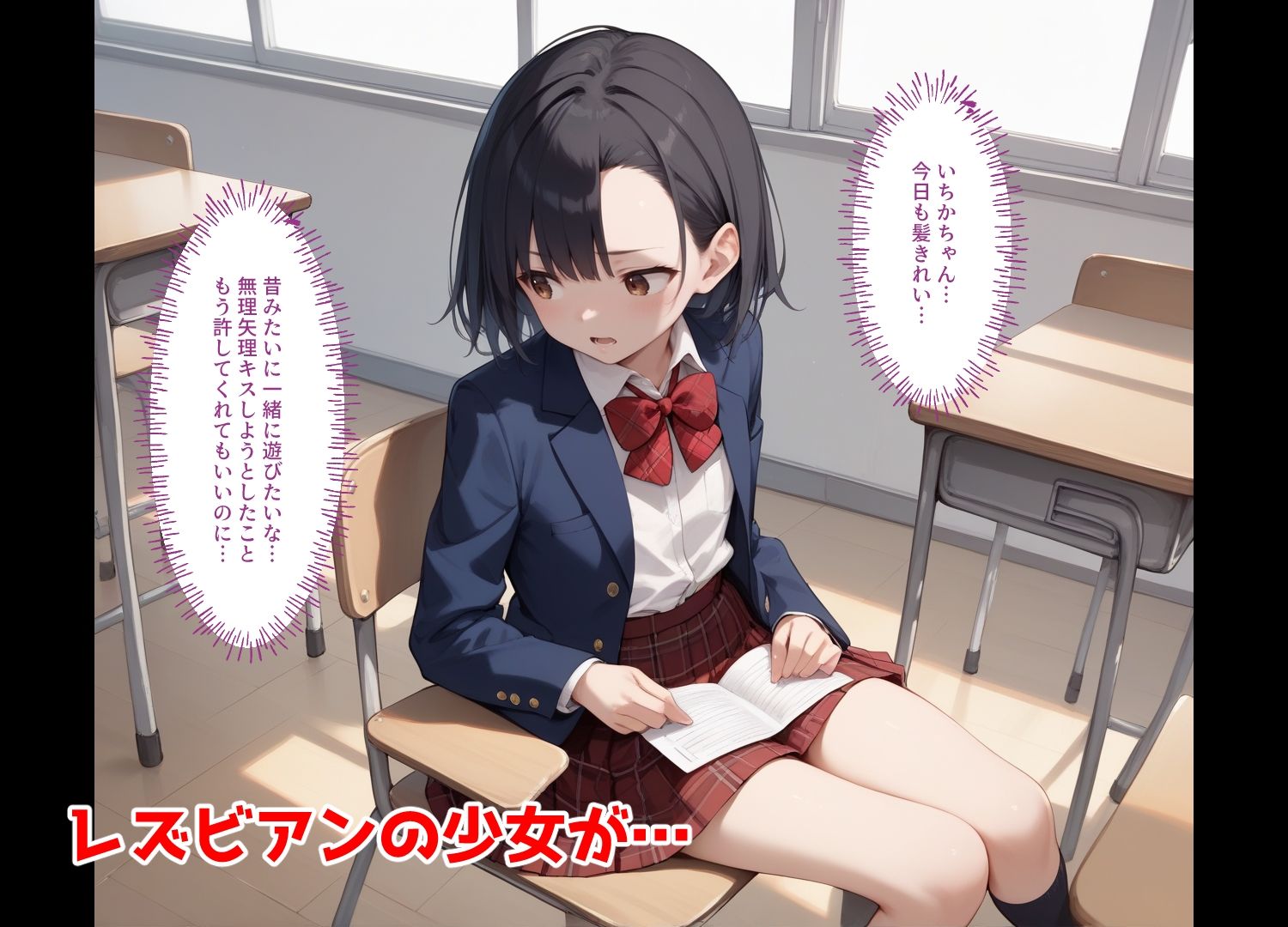 サンプル画像1:美少女レズビアンが異世界転移ボーナスを選んだら(J●JKxNTR) [d_495442]