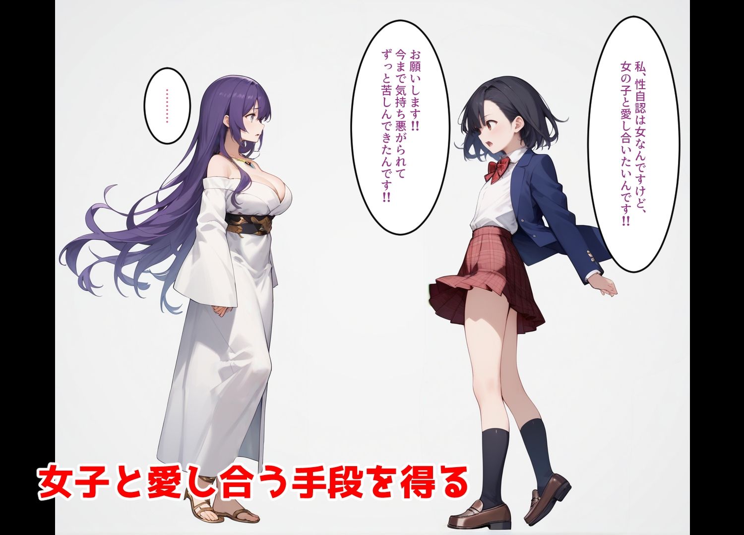 サンプル画像4:美少女レズビアンが異世界転移ボーナスを選んだら(J●JKxNTR) [d_495442]