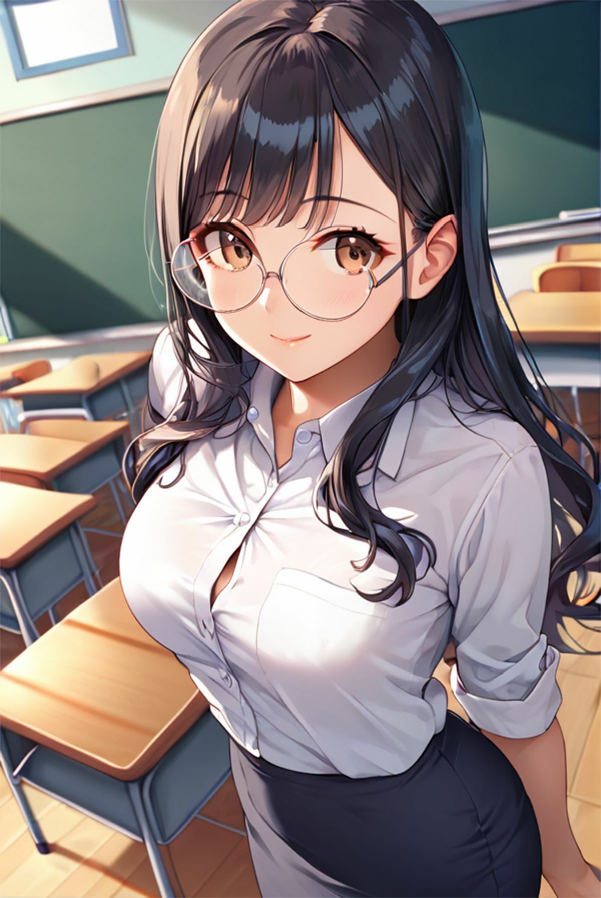 サンプル画像1:ハイアングル宣言 vol.03 新人教師(ailoveproject) [d_495639]