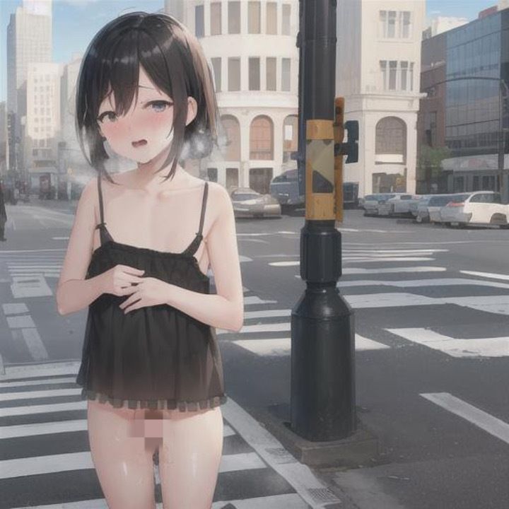 サンプル画像4:黒髪キャミソールちゃんのどこでも露出！！(まんまんちん) [d_495654]