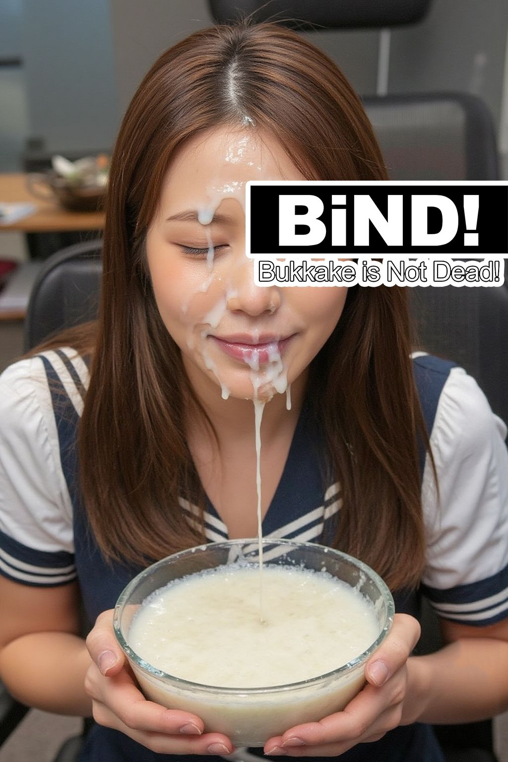 サンプル画像3:可愛いJKの顔面にひたすらザーメンぶっかけ！(BiND！ – Bukkake is Not Dead！) [d_495820]