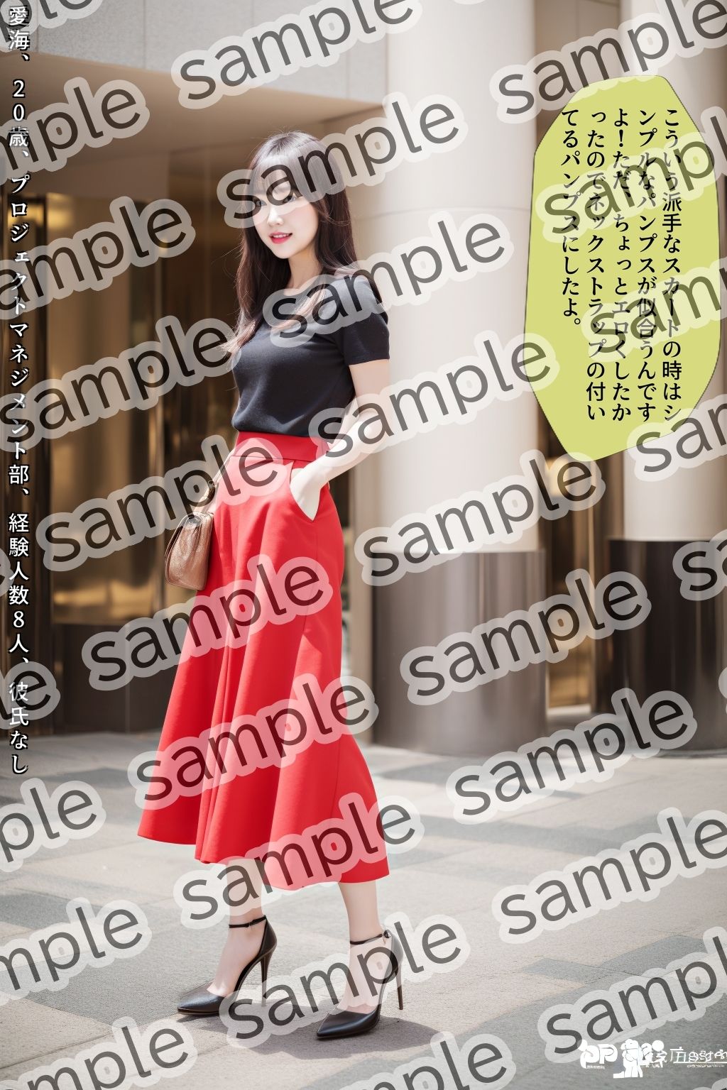 サンプル画像2:パンプス美脚OLのオフィスコーデ(あらぶるま18＋) [d_495969]