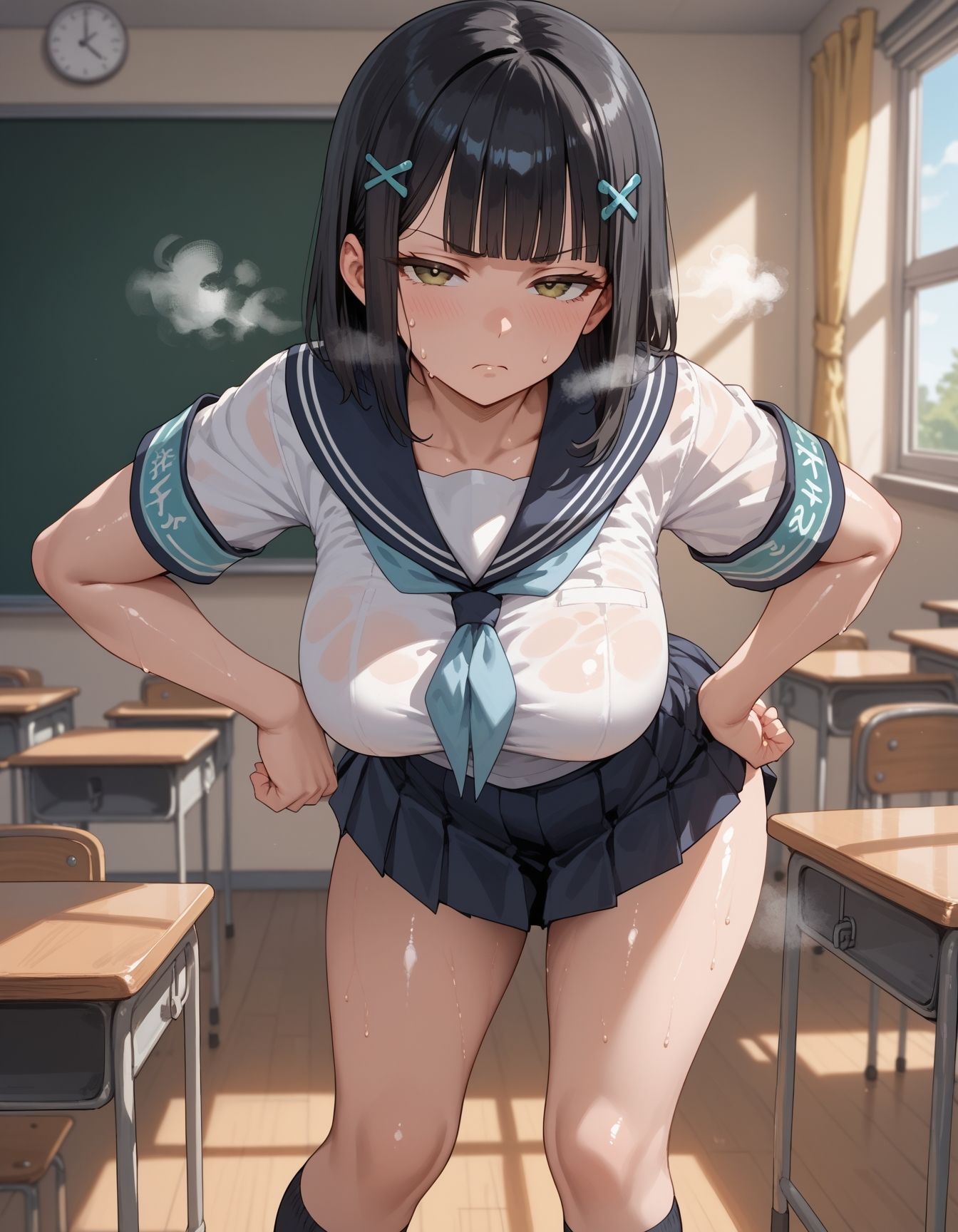 サンプル画像1:風紀委員の篠宮 雪華（しのみや せつか）は弱みを握られ堕ちる(AI活) [d_496025]