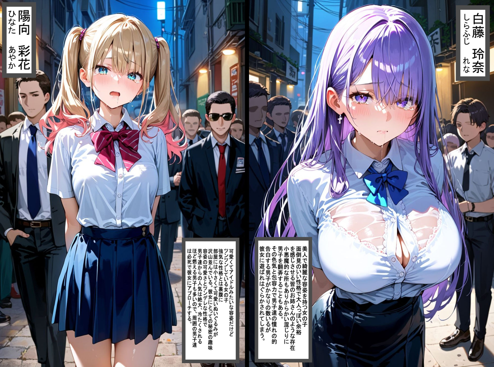 サンプル画像1:2人の狙われたJK 性奴●化計画【路地裏編】（陽向・白藤）(ゆゆの森) [d_496044]