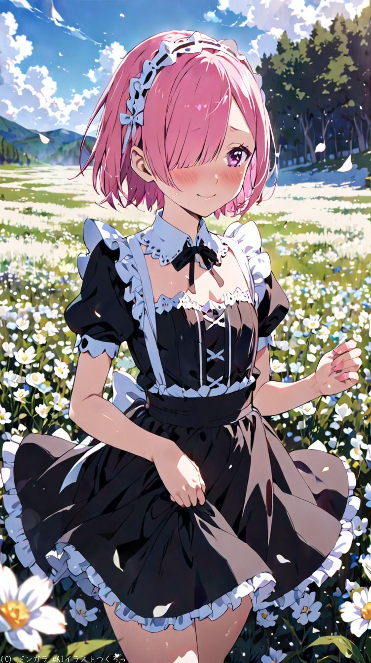 サンプル画像1:AIイラストCG集32  リゼロのラムとレム(ドンガラAI美少女イラスト支部) [d_496161]