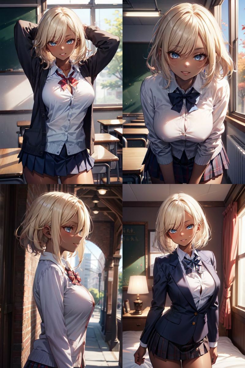 サンプル画像2:黒ギャル巨乳彼女と帰宅してすぐHしちゃいました！(かまかま) [d_496178]