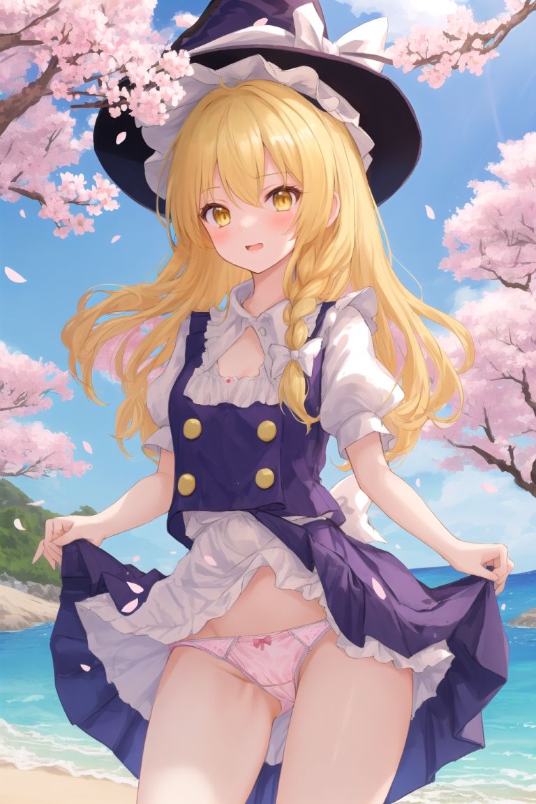 サンプル画像6:霊夢は魔理沙のパンチラ写真を撮りたいようです〜春の晴れた昼の海編〜(ゆるふわ研究所) [d_496292]