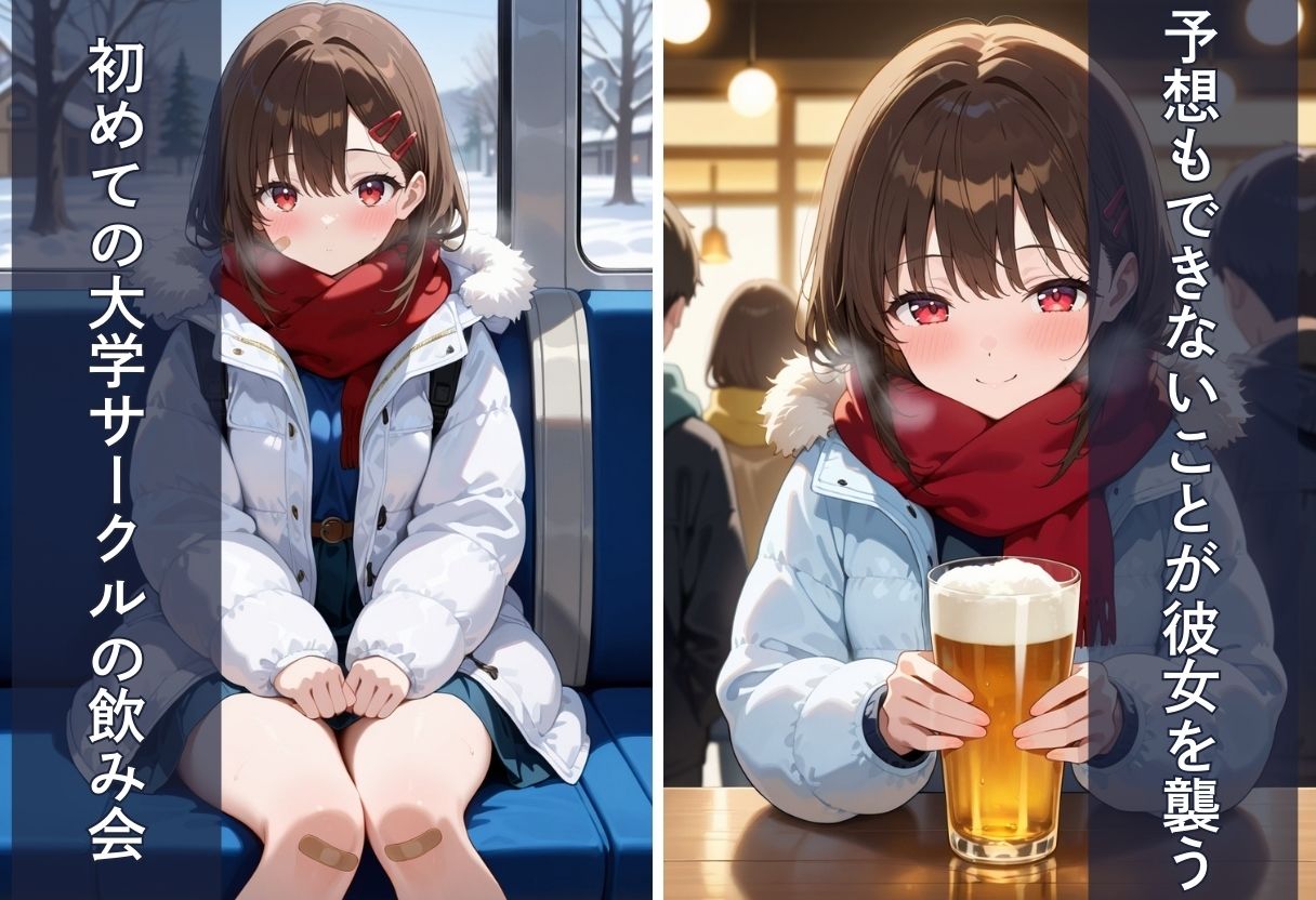 サンプル画像2:初めての大学サークル すべてが壊れた日(eeAI) [d_496459]