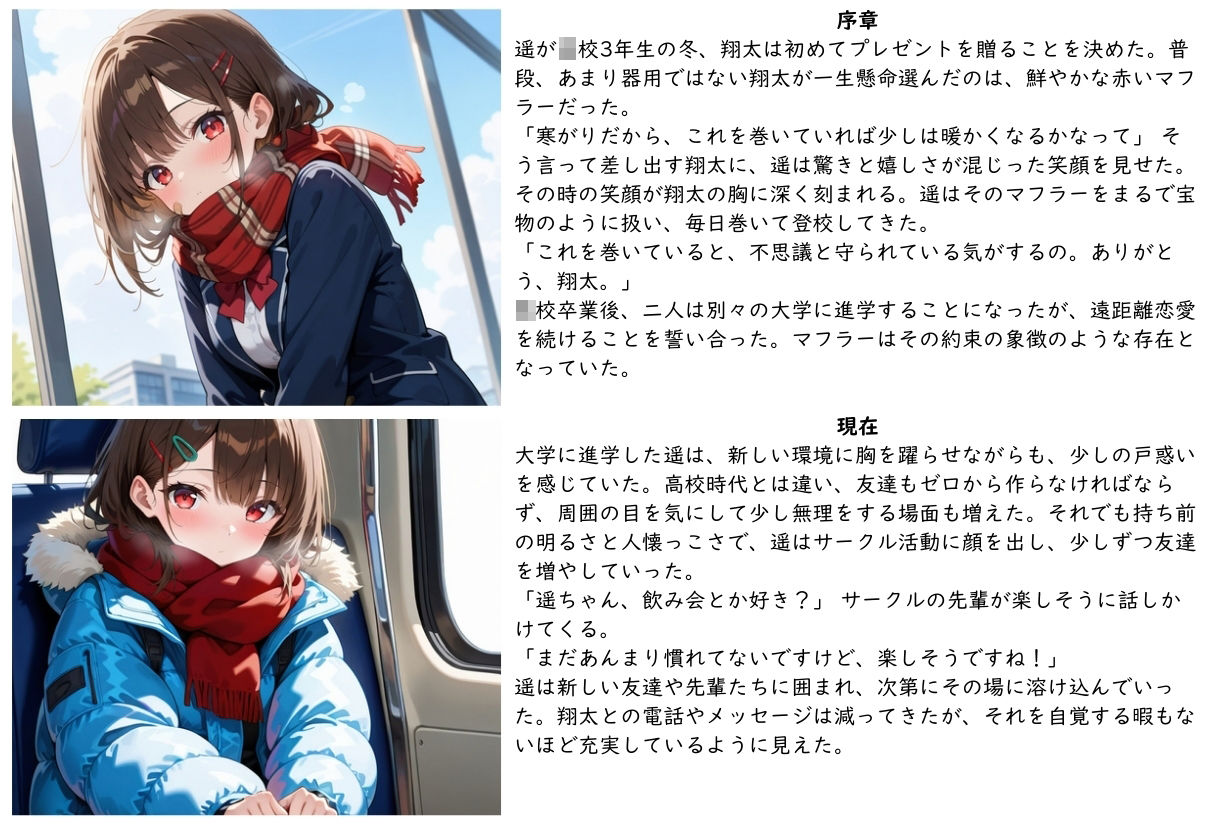 サンプル画像3:初めての大学サークル すべてが壊れた日(eeAI) [d_496459]