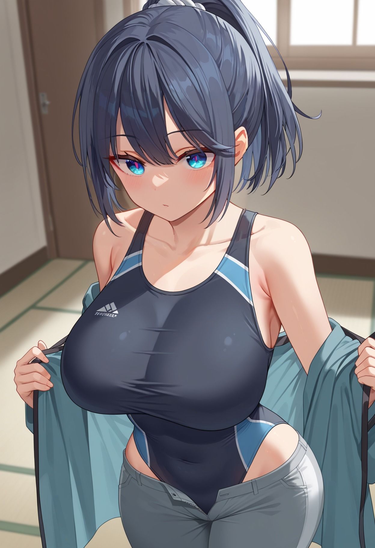 サンプル画像5:性に無頓着そうな水泳部の女子校生 実は性処理が得意科目でした(くみん) [d_496516]