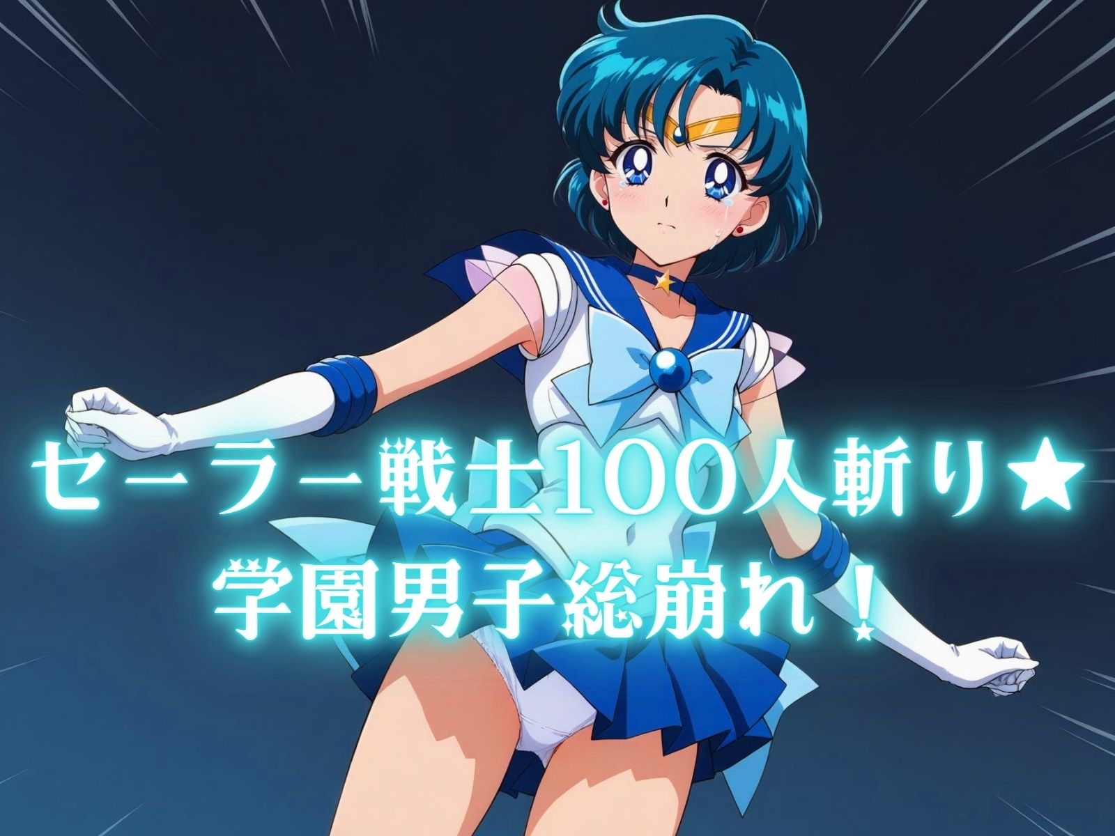 サンプル画像1:絶体絶命 百人斬りの烈戦開幕！ 百の男に囲まれた水星の乙女(ばんばん) [d_496560]