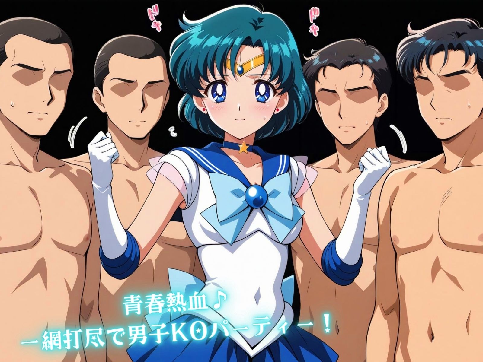 サンプル画像4:絶体絶命 百人斬りの烈戦開幕！ 百の男に囲まれた水星の乙女(ばんばん) [d_496560]