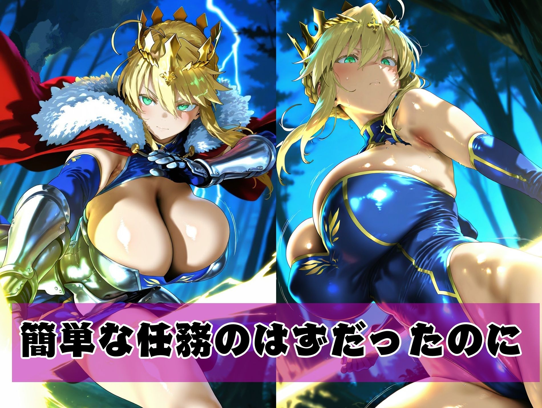 サンプル画像2:アルトリア（ランサー）ゴブリン敗北(ピーチ共和国) [d_496602]