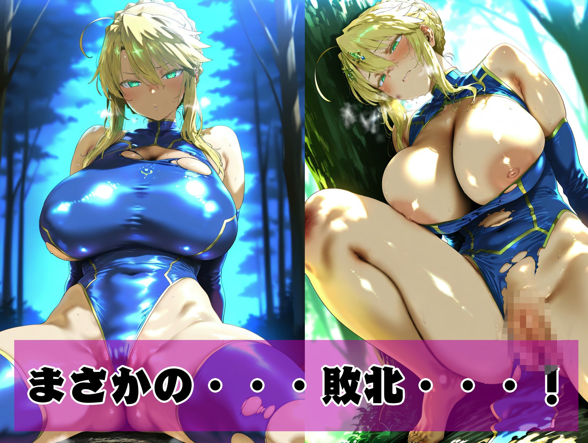 サンプル画像3:アルトリア（ランサー）ゴブリン敗北(ピーチ共和国) [d_496602]