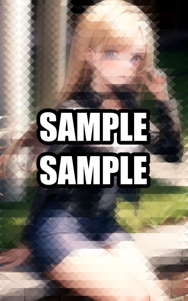 サンプル画像2:レザーを着こなすお姉さん(のろのろ) [d_496753]