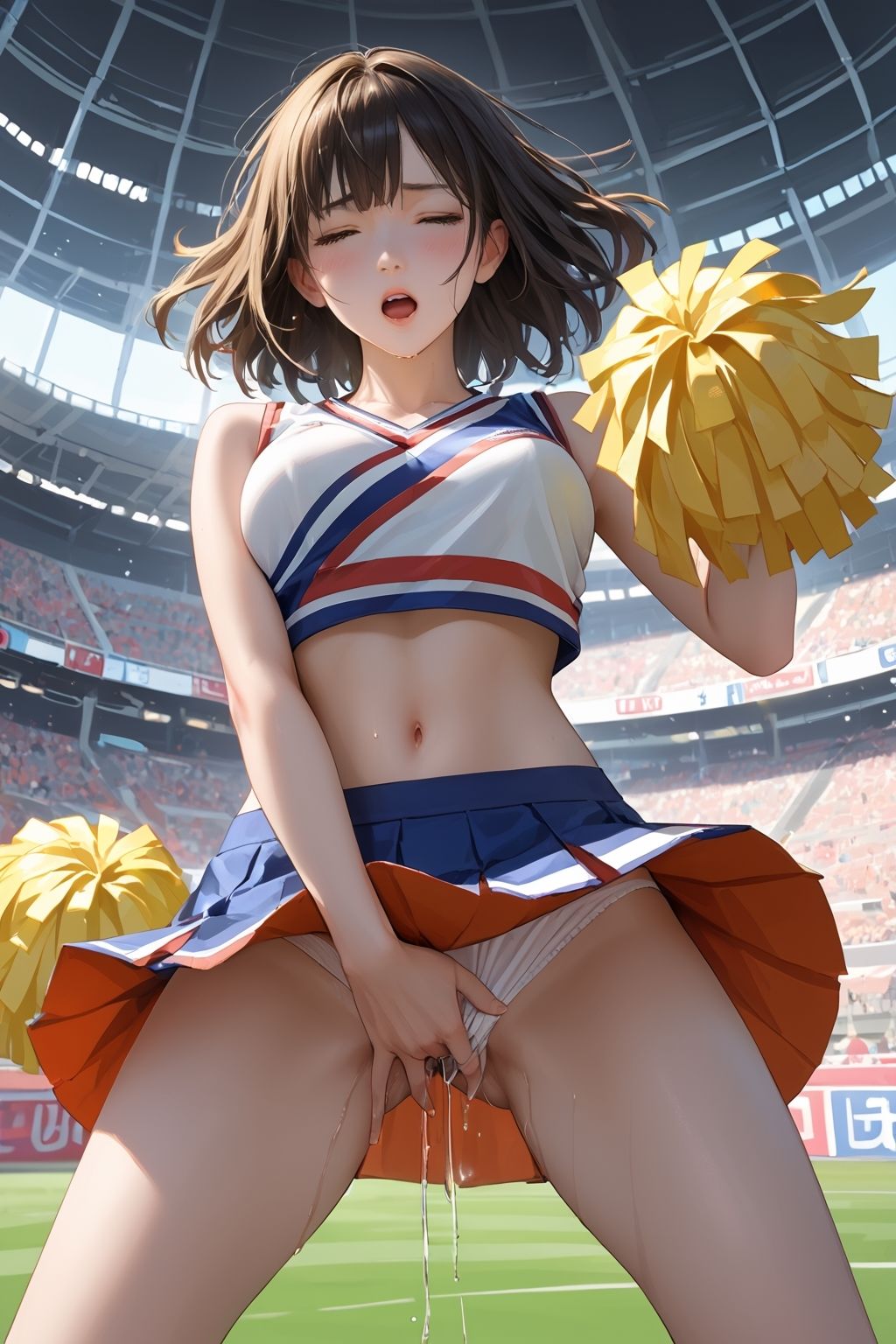 【オナニーいらすと】パンツの中に手を入れてオナニーしちゃう女の子&パンツの上からオナニーしちゃう女の子 【パート2】の画像1