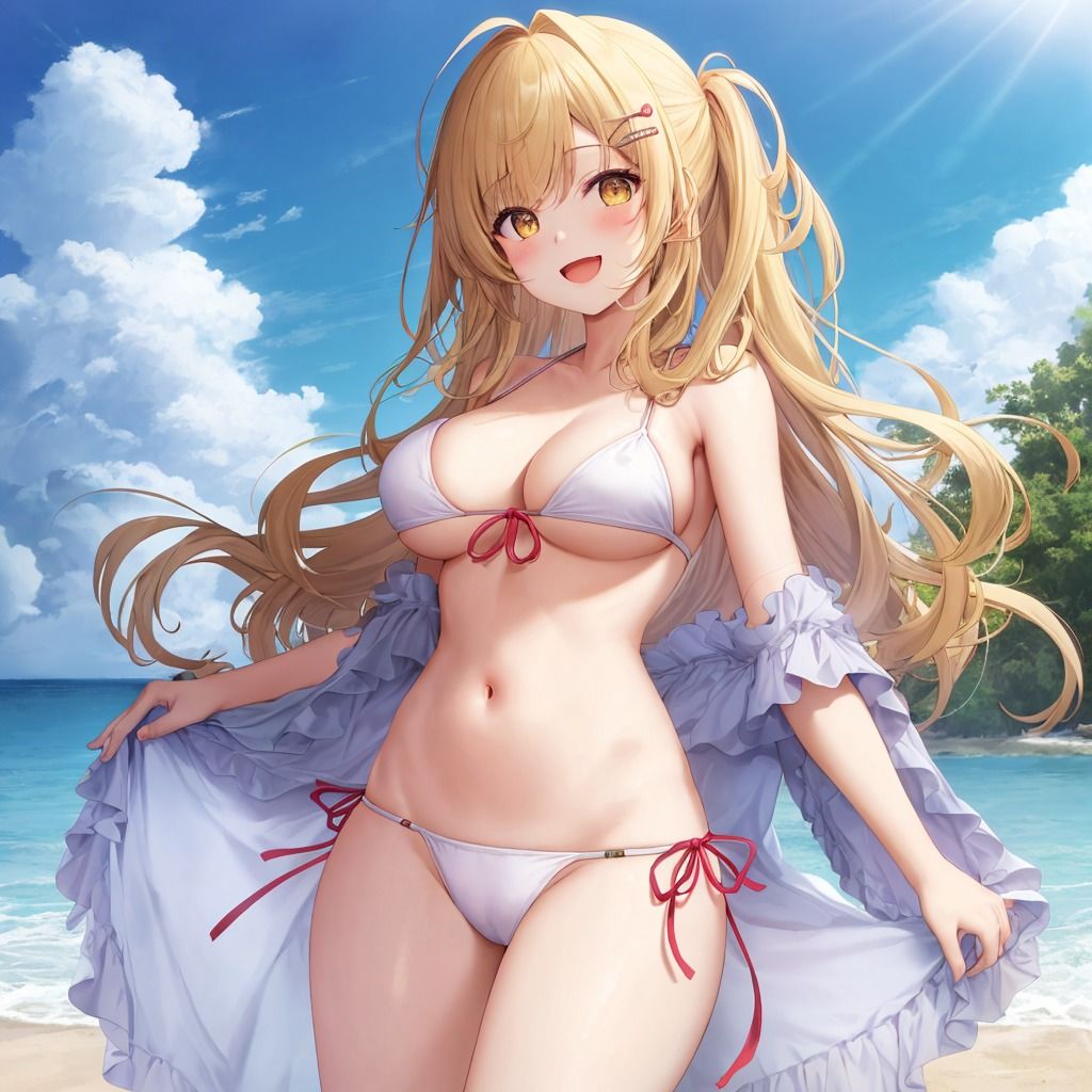 サンプル画像4:金髪巨乳ビキニ娘ちゃん500枚(エリシャのアトリエ) [d_496872]