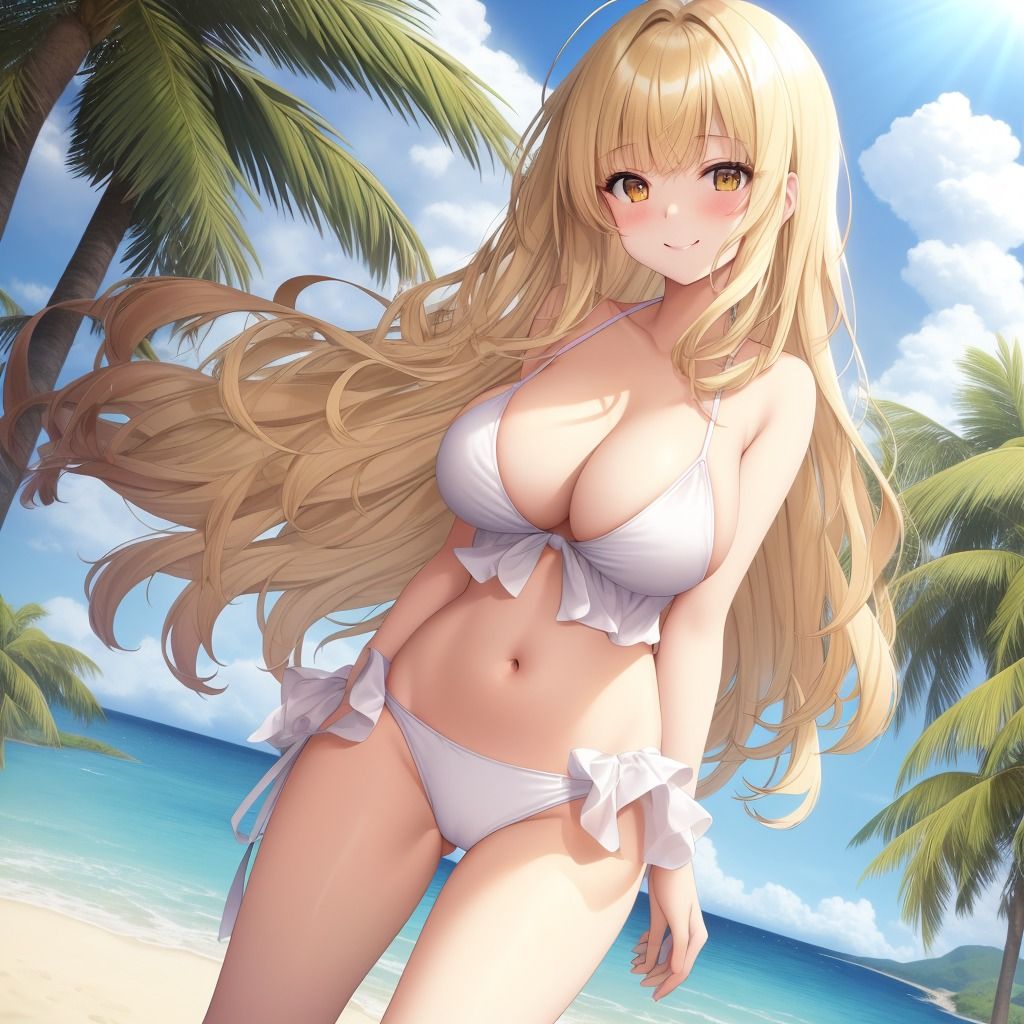 サンプル画像6:金髪巨乳ビキニ娘ちゃん500枚(エリシャのアトリエ) [d_496872]