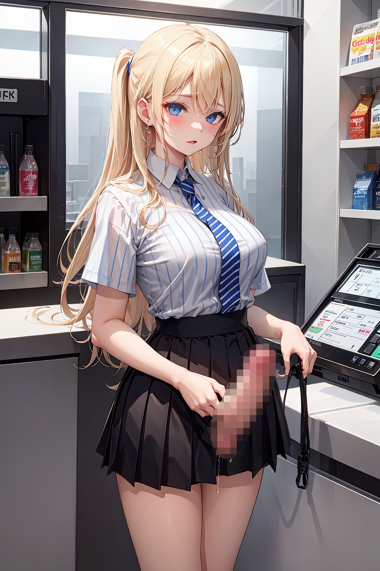 サンプル画像3:ふたなりコンビニバイト(味噌ごぼう) [d_496878]