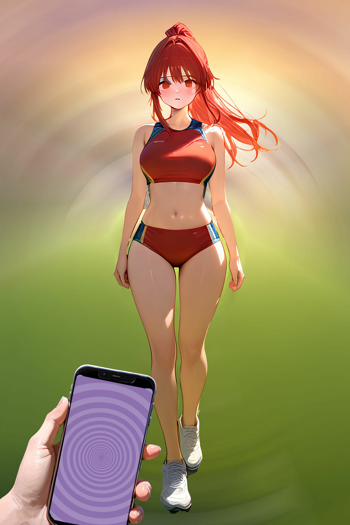 サンプル画像3:俺の告白を断った陸上部の美人部長を催●発情アプリで洗脳支配して中出ししまくる話(ねこねこアートギャラリー) [d_496962]