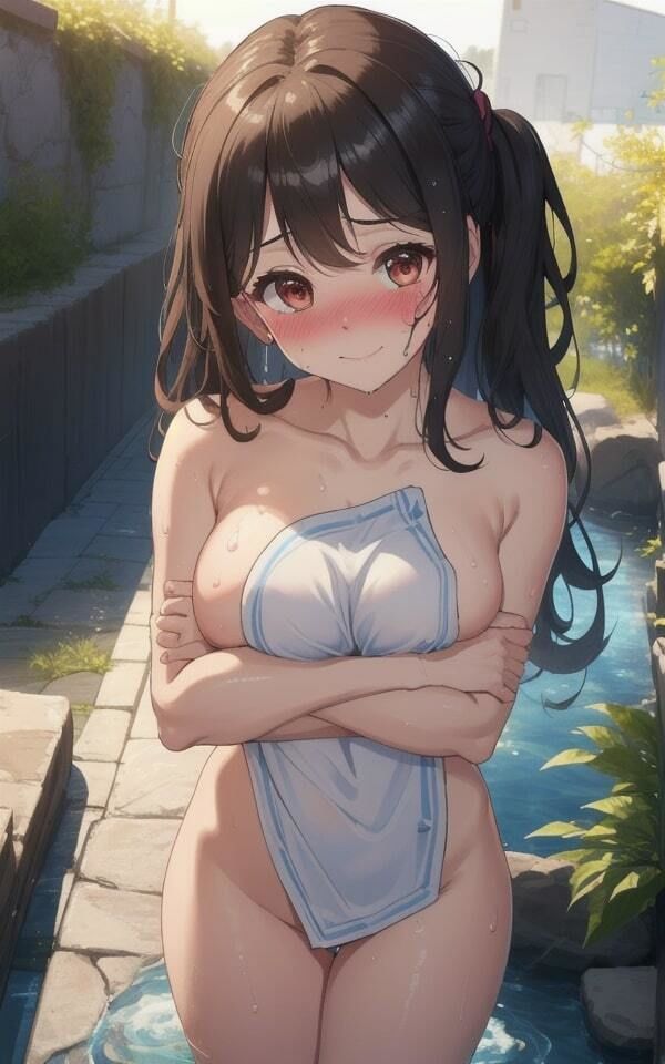 サンプル画像2:美人で可愛い彼女を温泉に誘ってみた？(ムラムラボーイ) [d_497037]