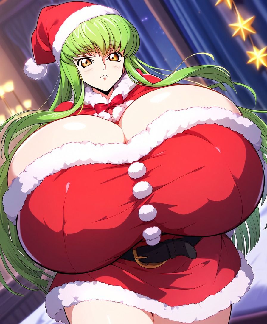 サンプル画像3:クリスマスに超乳になったC〇とサンタコスで中出しし放題！(みるくパラダイス) [d_497206]