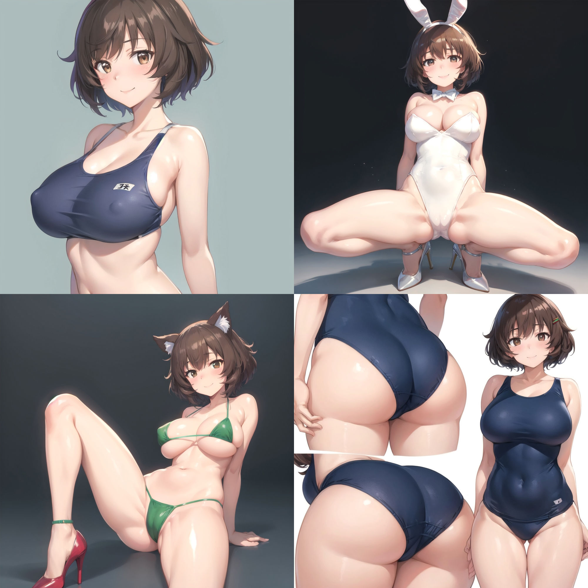 サンプル画像2:【08】エロポーズだけオカズにしたい人向けのAICG集500枚(しらき電画) [d_497247]