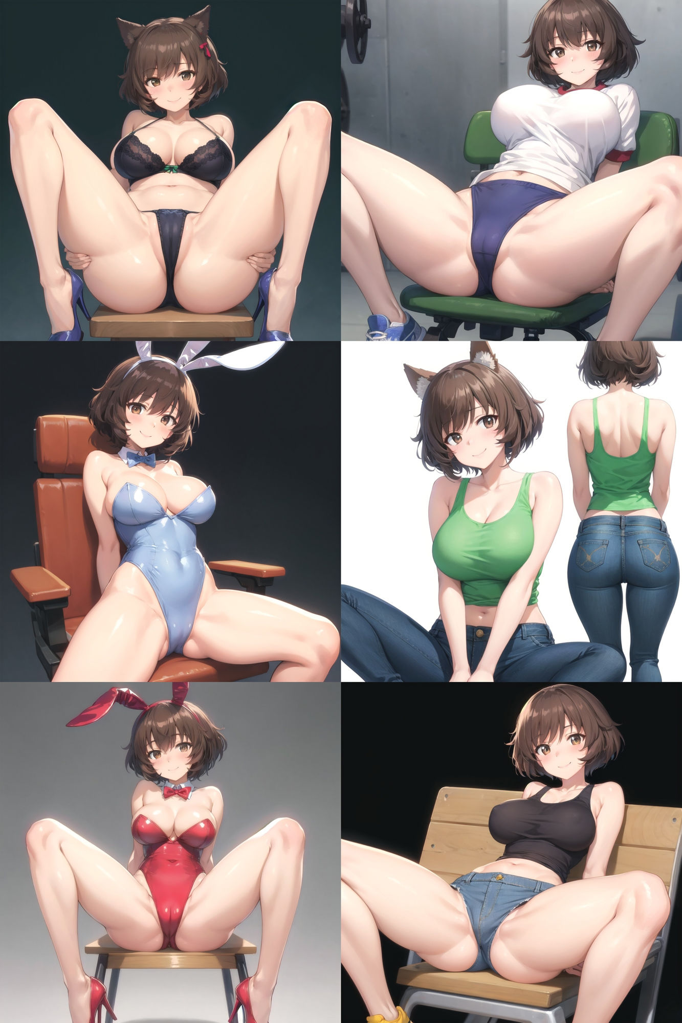 サンプル画像3:【08】エロポーズだけオカズにしたい人向けのAICG集500枚(しらき電画) [d_497247]