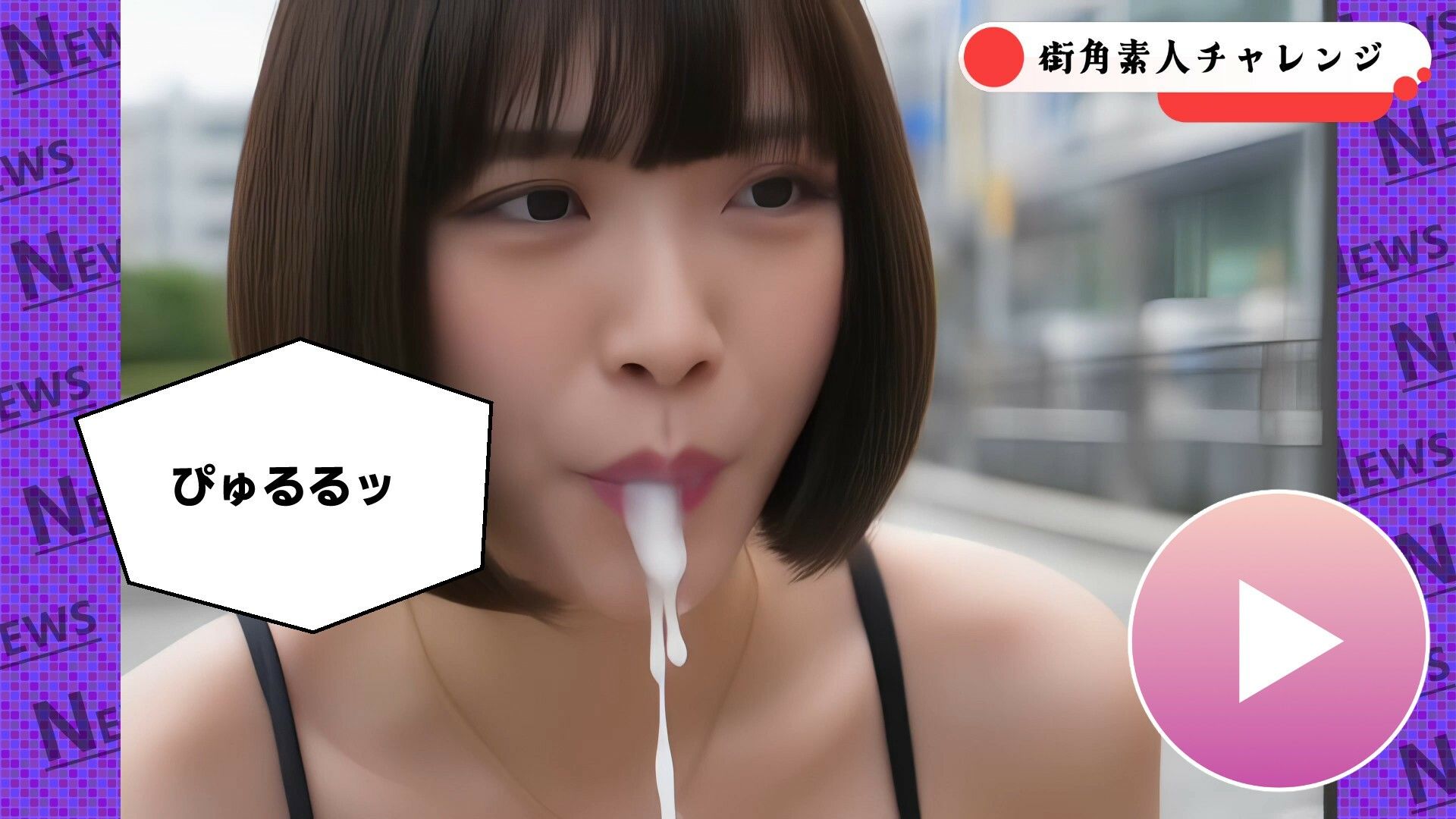 サンプル画像6:【AIヤバイ動画】街角素人チャレンジ2〜ほぼAVなAIフェラチオ〜(コメットパンチ) [d_497275]