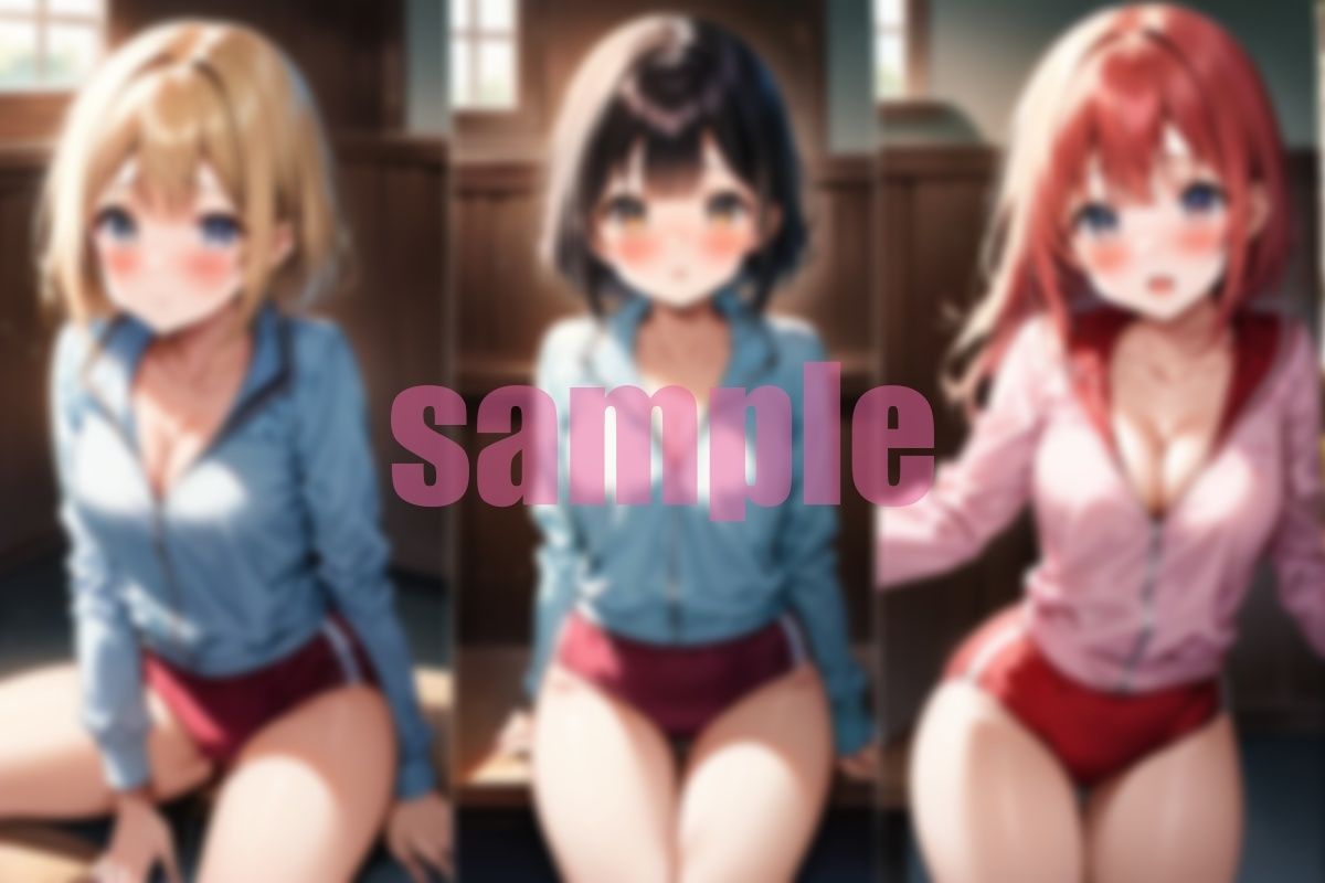 サンプル画像3:体育祭中女子更衣室がわりの教室に忘れ物取りに 入ってみた(ご寵AI) [d_497460]