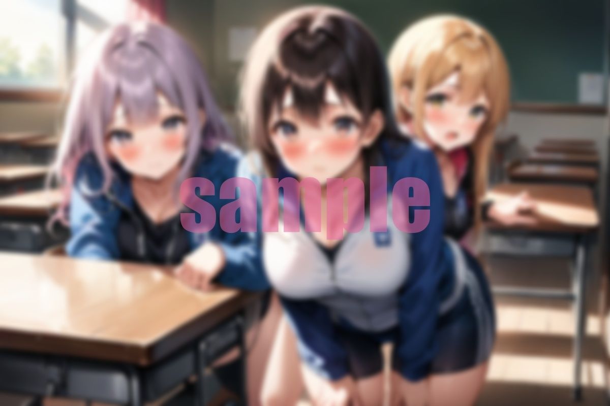 サンプル画像4:体育祭中女子更衣室がわりの教室に忘れ物取りに 入ってみた(ご寵AI) [d_497460]