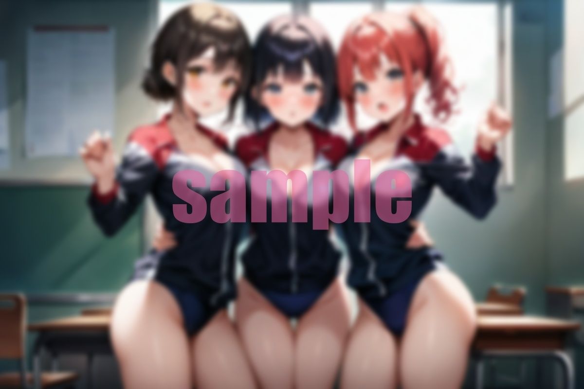 サンプル画像5:体育祭中女子更衣室がわりの教室に忘れ物取りに 入ってみた(ご寵AI) [d_497460]