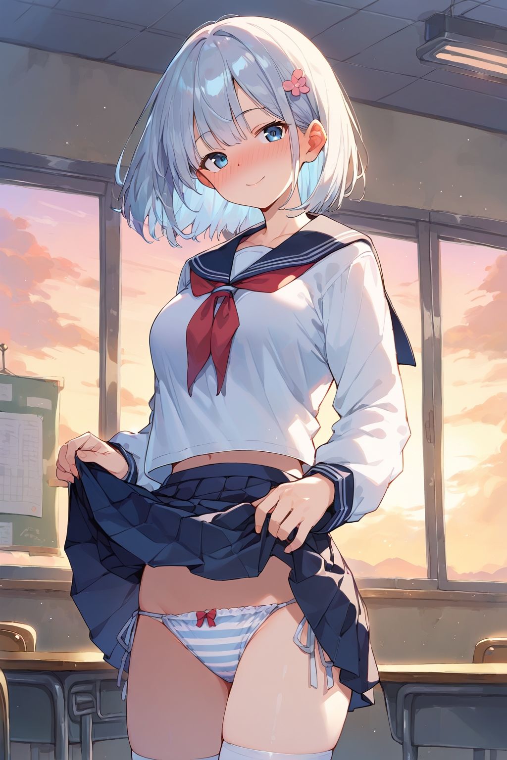 サンプル画像1:銀のCG集 放課後露出クラブ(ねこねこ55島) [d_497572]